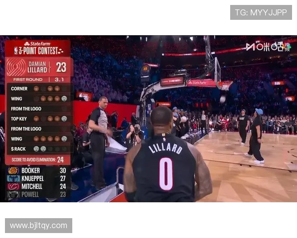 三分大赛首轮精彩纷呈布克克尼佩尔与利拉德携手晋级决赛